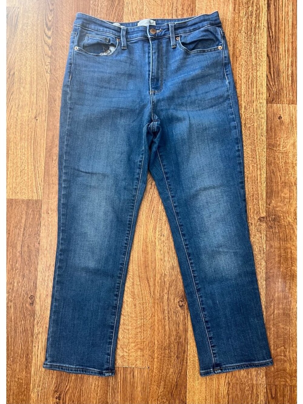 Universal Thread High Rise Slim Straight Fair Trade  Blue Jeans  Size 10 R
